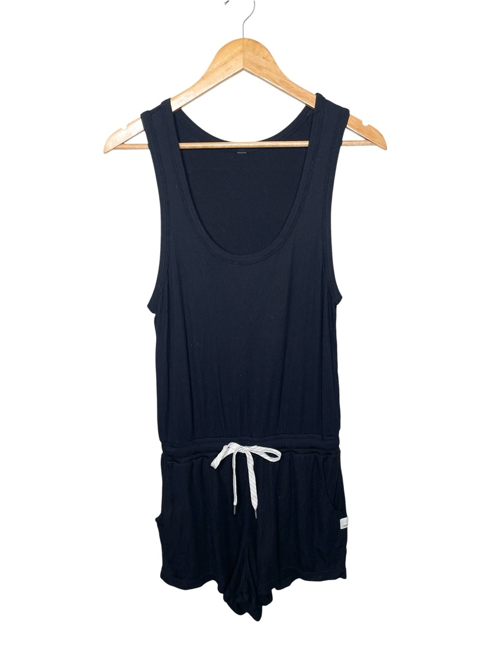 Vuori Torrey Ribbed Black Romper Sleeveless - Picture 6 of 14